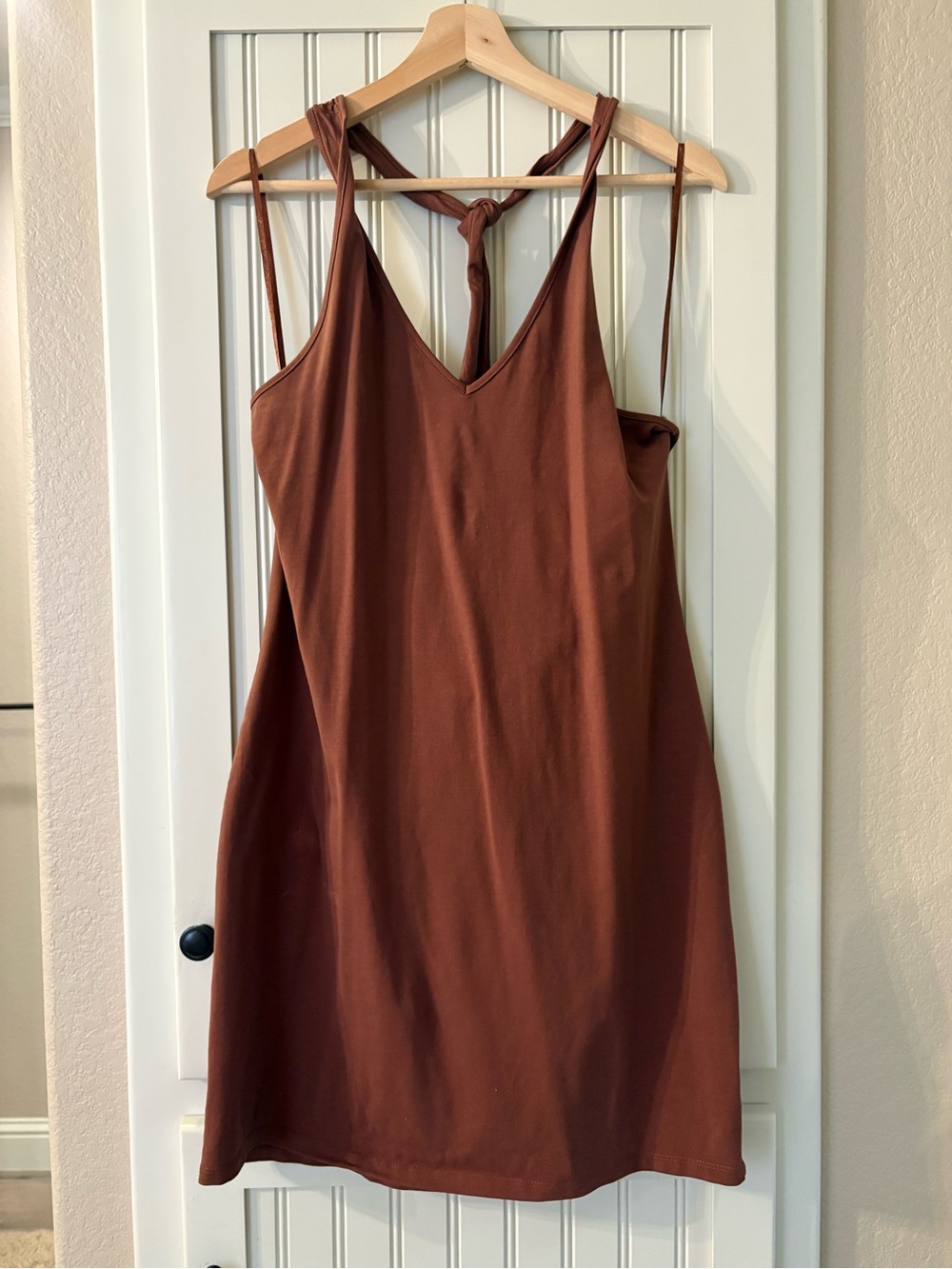 bp Rust Brown V-Neck Mini Slip Dress
